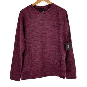 NWT 01.Algo Performance Mens Med Shirt‎ Heather Burgundy Kangaroo Pockets